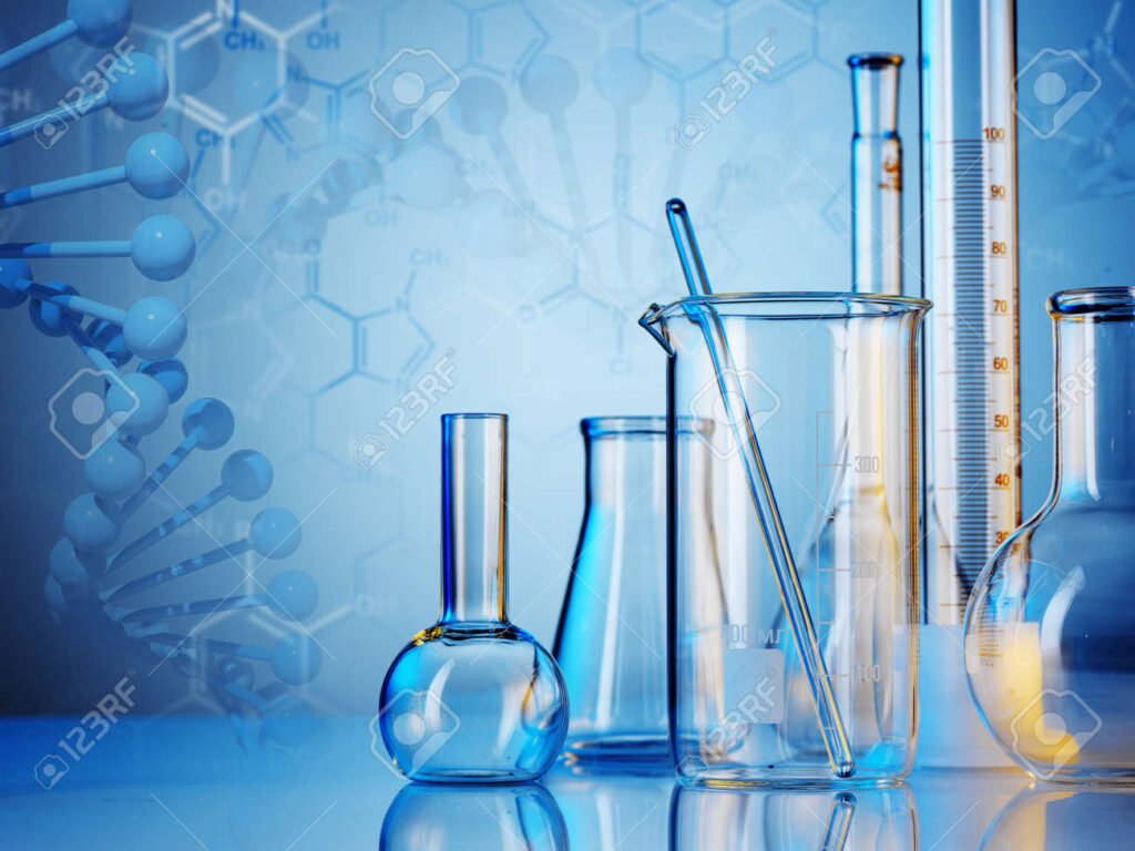 28854355-laboratory-glassware-on-color-background